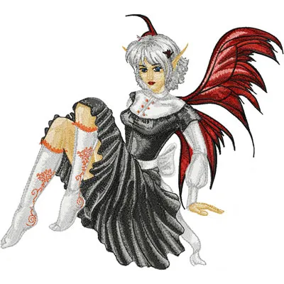 Modern Fairy Gothic Stitching Pattern | Dark Fantasy Design