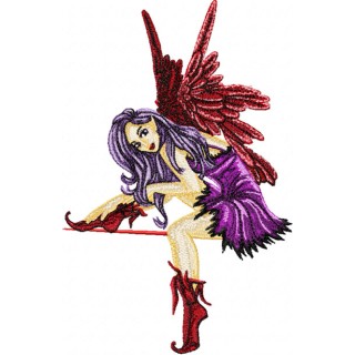 Modern Fairy 8  embroidery design - Embroidery Design