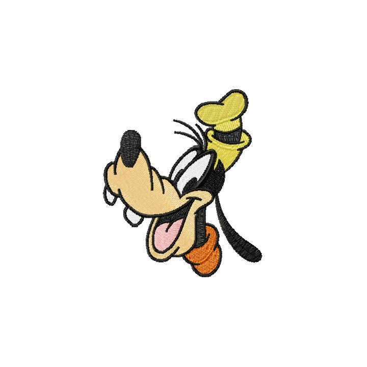 Goofy Happy Face embroidery design - Embroidery Design