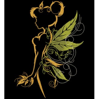 Fairy wings from leaves embroidery design - Embroidery Design