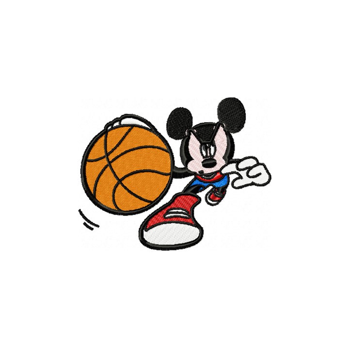 Mickey Mouse Basketball 1 embroidery design - Embroidery Design