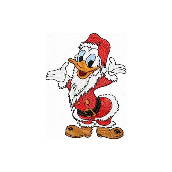 Christmas Donald Duck embroidery design - Embroidery Design