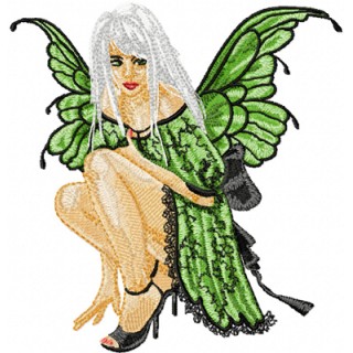 Modern Fairy 2 embroidery design - Embroidery Design