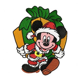 Christmas Mickey Mouse 1 embroidery design - Embroidery Design