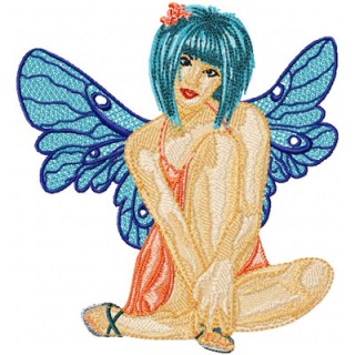 Modern Fairy 1 embroidery design - Embroidery Design