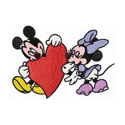 Mickey & Minnie Valentine Stitching Pattern for Couples