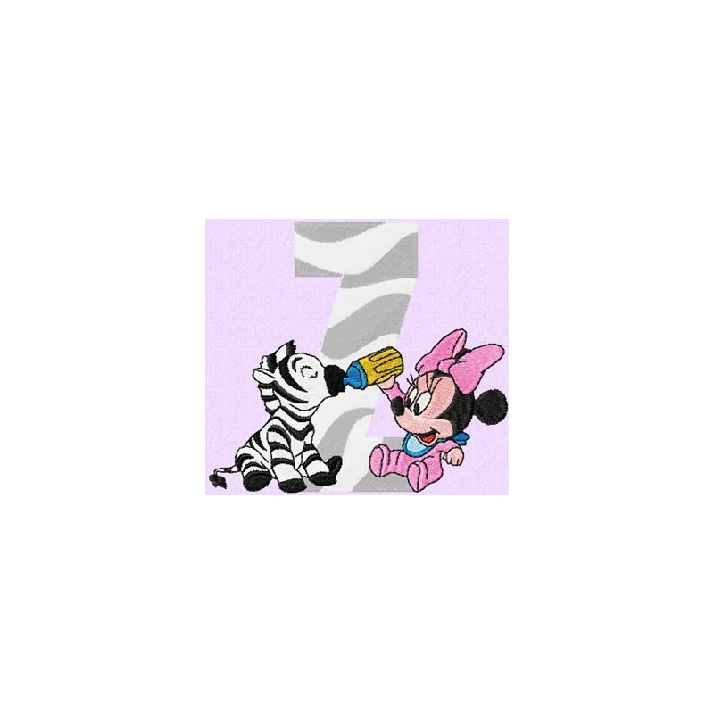 Minnie Mouse Z Zebra Design | Disney Alphabet Embroidery