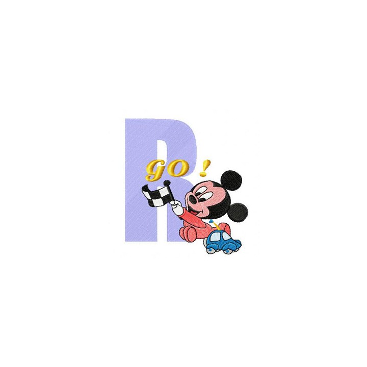 Mickey R Racing embroidery design - Embroidery Design