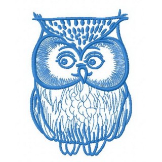 Confused owl 2 embroidery design - Embroidery Design