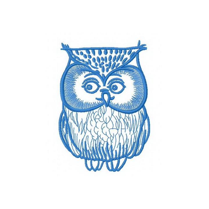 Confused owl 2 embroidery design - Embroidery Design