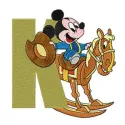 Mickey Mouse Letter K Design - Royal Character Alphabet