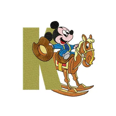Mickey Mouse Letter K Design - Royal Character Alphabet