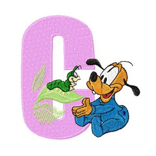 Goofy C Caterpillar embroidery design - Embroidery Design
