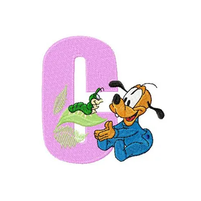 Goofy C Caterpillar Design | Disney Alphabet Embroidery