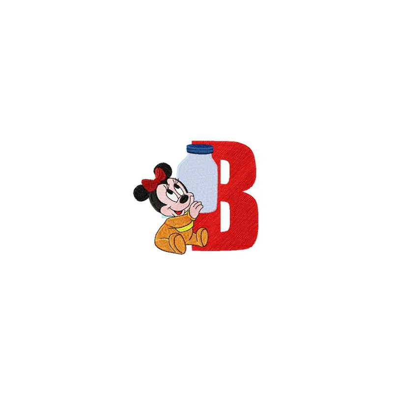 Mickey Mouse Letter B Bottle Design - Instant Download