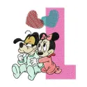 Mickey & Minnie L Love Embroidery - Disney Letter Design