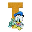 Donald Duck Train Letter T Design - Disney Alphabet