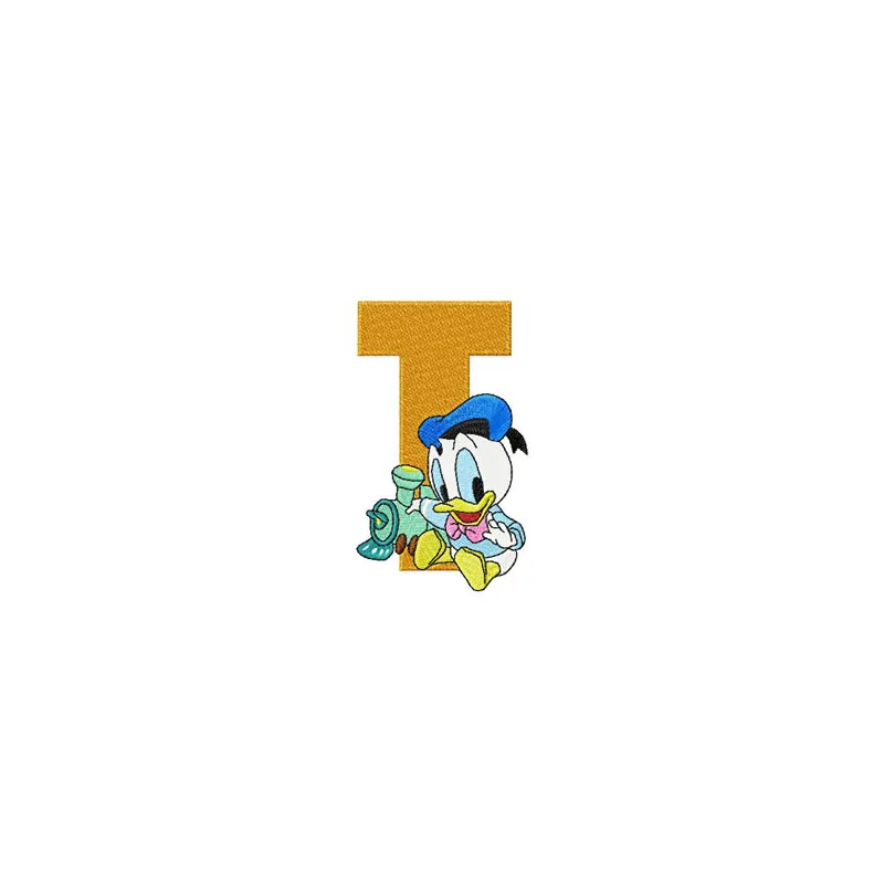 Donald Duck Train Letter T Design - Disney Alphabet