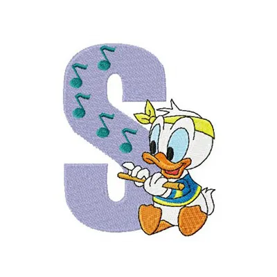 Duck S Song Embroidery - Musical Donald Design File