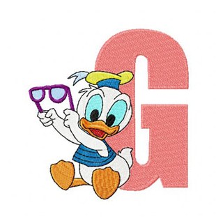 Duck G - My Glasses embroidery design - Embroidery Design