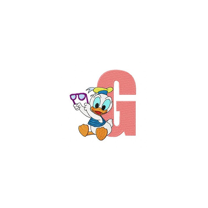 Duck G - My Glasses embroidery design - Embroidery Design