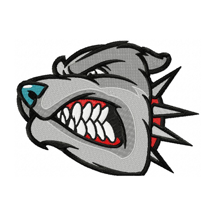 Dog mascot embroidery design - Embroidery Design