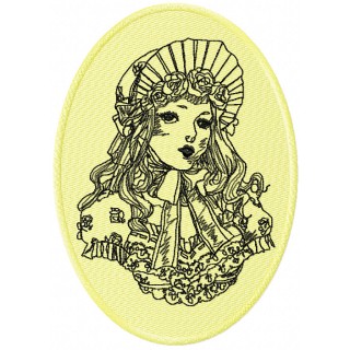 Beautiful girl embroidery design - Embroidery Design