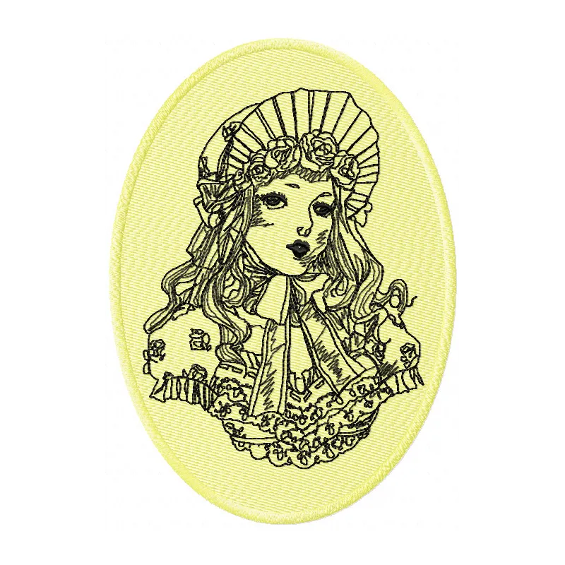 Beautiful girl embroidery design - Embroidery Design