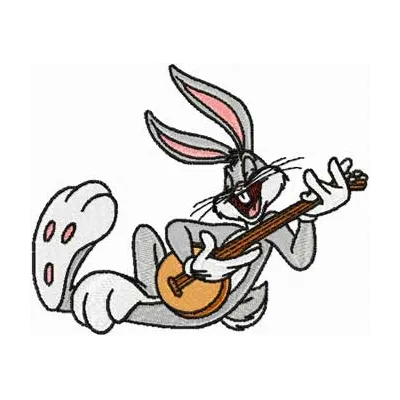 Bugs Bunny Playing Banjo Stitching Pattern