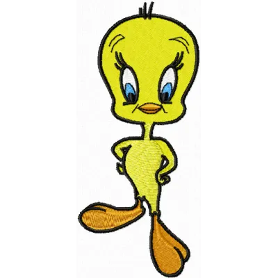 Tweety I'm Brave Cartoon Stitching Pattern