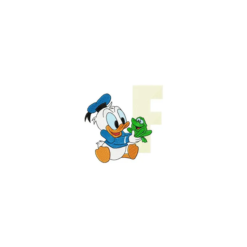 Donald Duck Letter F Frog Design | Disney Alphabet