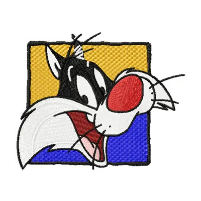 Sylvester Happy Face Stitching Pattern | Looney Tunes