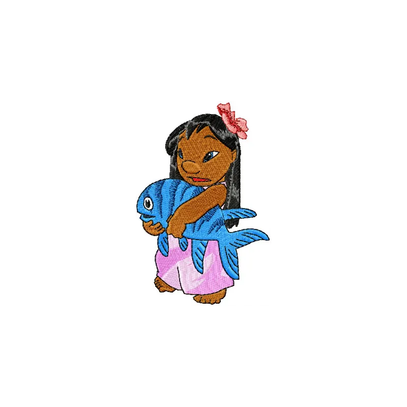 Lilo with Fish Stitching Pattern - Tropical Adventure Design