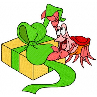 Sebastian Prepares a Gift embroidery design - Embroidery Design