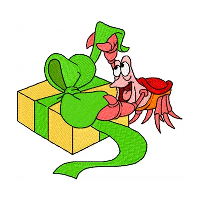 Sebastian Prepares a Gift embroidery design - Embroidery Design
