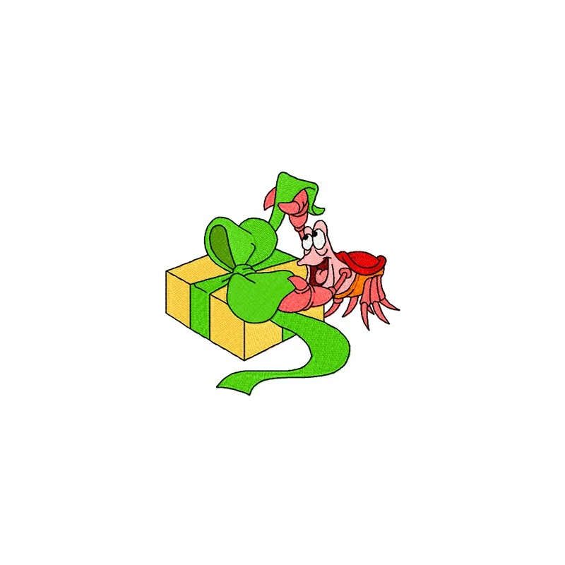 Sebastian Prepares a Gift embroidery design - Embroidery Design