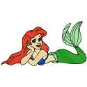 Ariel Little Mermaid embroidery design - Embroidery Design