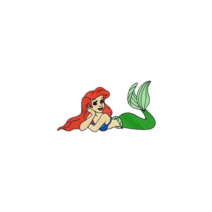 Ariel Little Mermaid embroidery design - Embroidery Design