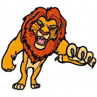 Lion Attacks embroidery design - Embroidery Design