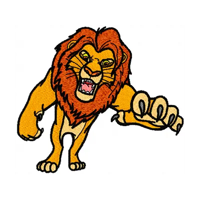 Lion Attacks Stitching Pattern | Safari Adventure Design