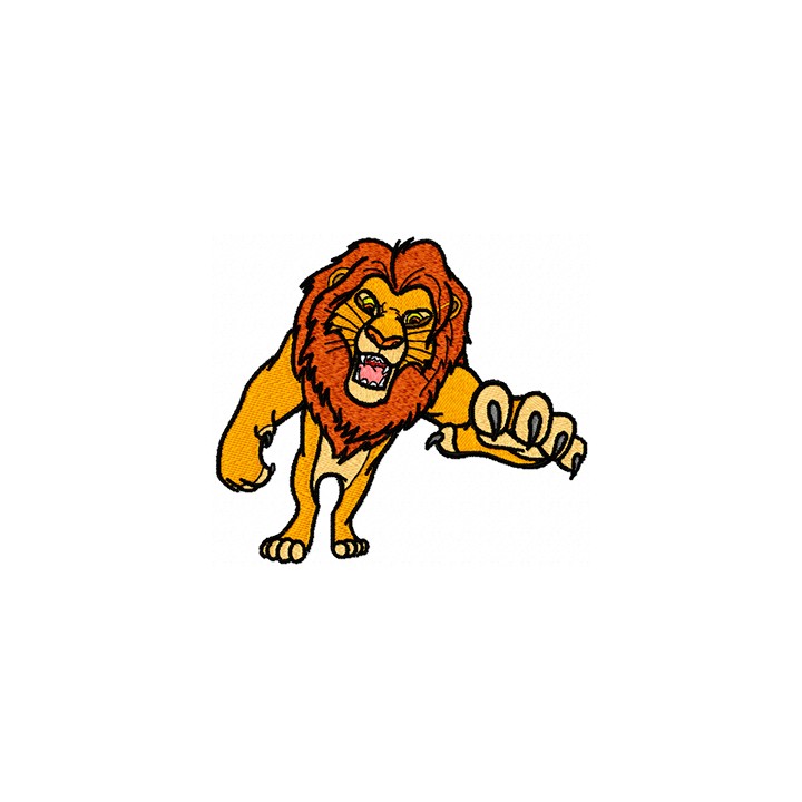 Lion Attacks embroidery design - Embroidery Design