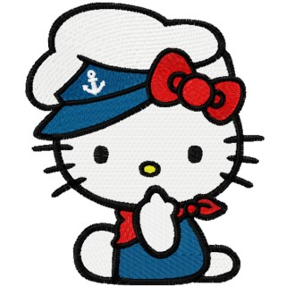 Hello Kitty Marine Suit embroidery design - Embroidery Design