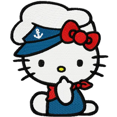 Hello Kitty Marine Suit Stitching Pattern