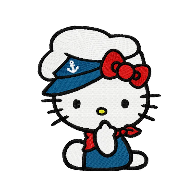 Hello Kitty Marine Suit Stitching Pattern