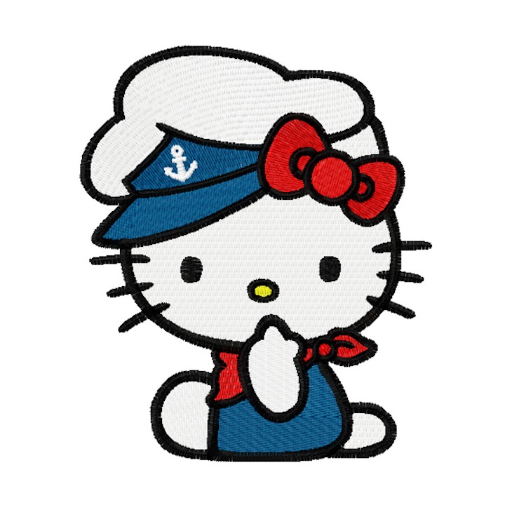 Hello Kitty Marine Suit embroidery design - Embroidery Design