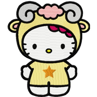Hello Kitty Aries embroidery design - Embroidery Design