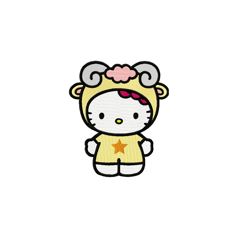 Hello Kitty Aries Stitching Pattern for Crafters