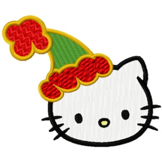 Hello Kitty Christmas Coming Soon  embroidery design - Embroidery Design