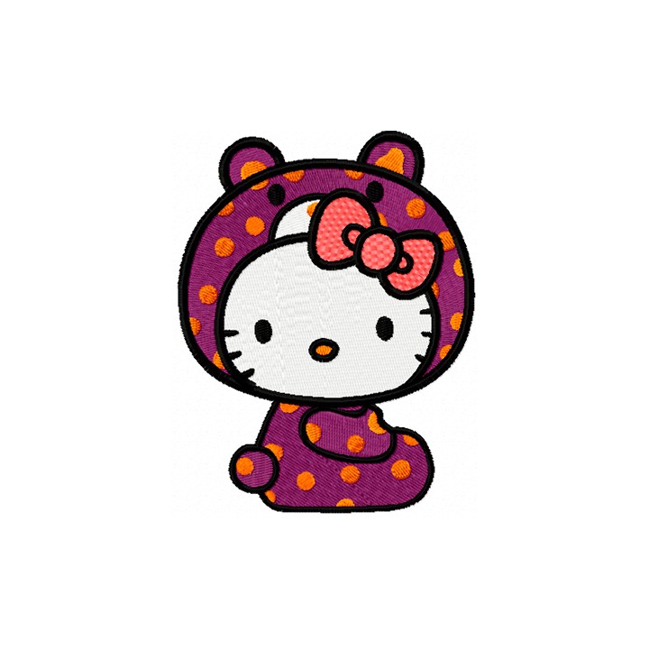 Hello Kitty Bear Costume embroidery design - Embroidery Design