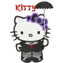 Gothic Hello Kitty Stitching Pattern | 5 Sizes